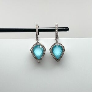 18K 750 White Gold and Diamond Earrings Designed by Stephen Webster